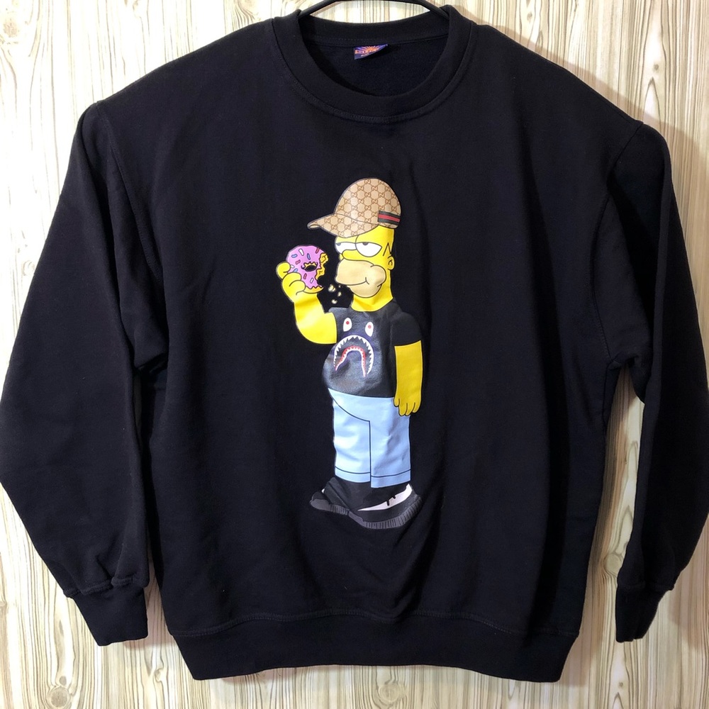HypeBeast Homer Simpson Crew Neck Sweatshirt